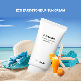 Eco Earth Power Tone Up Sun Cream SPF50+ PA++++ (The Saem) 50ml Protector solar aclarante