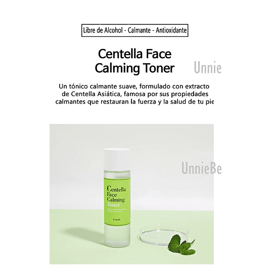 Centella Face Calming Toner (TIAM) - 180 ml Tónico calmante y antioxidante libre de alcohol