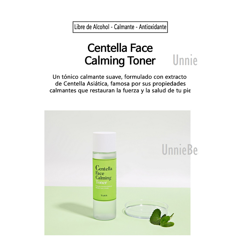 Centella Face Calming Toner (TIAM) - 180 ml Tónico calmante pieles sensibles libre de alcohol 1