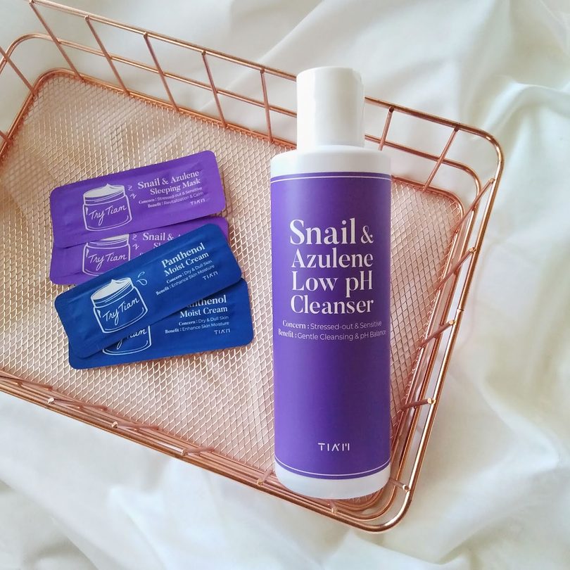Snail & Azulene Water Essence (TIAM) - 180 ml Esencia 87% baba de caracol rosácea pieles sensibles 8