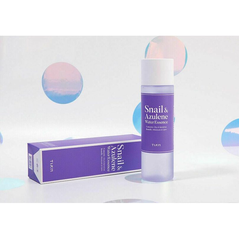 Snail & Azulene Water Essence (TIAM) - 180 ml Esencia 87% baba de caracol rosácea pieles sensibles 10