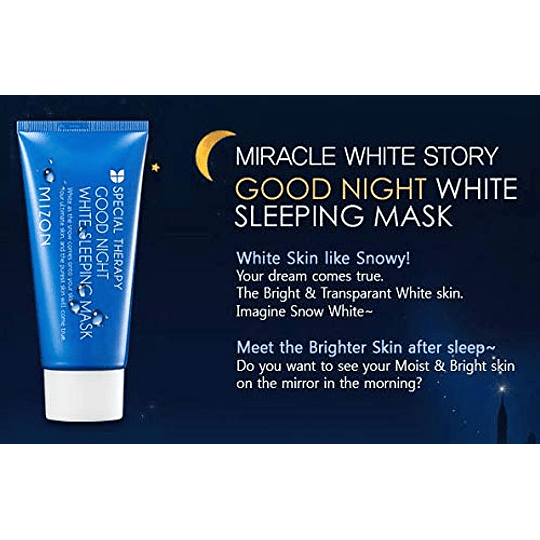 Good Night White Sleeping Mask (Mizon) - 50 u 80ml Crema aclarante nocturna