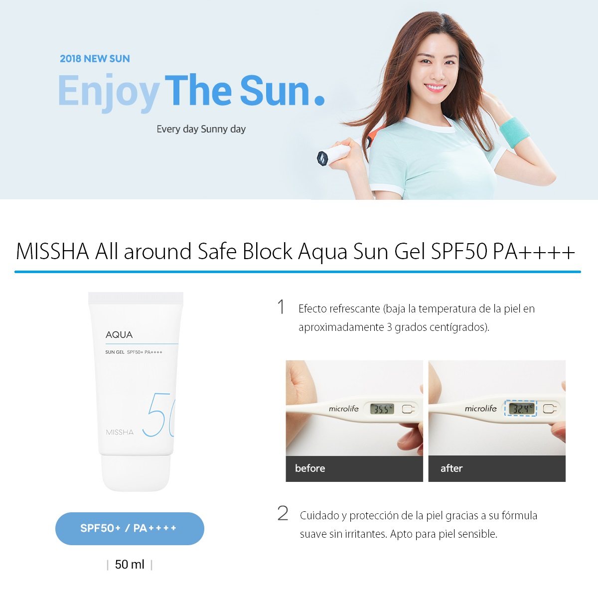 All Around Safe Block Aqua Sun SPF50/PA++++ (Missha) - 50ml
