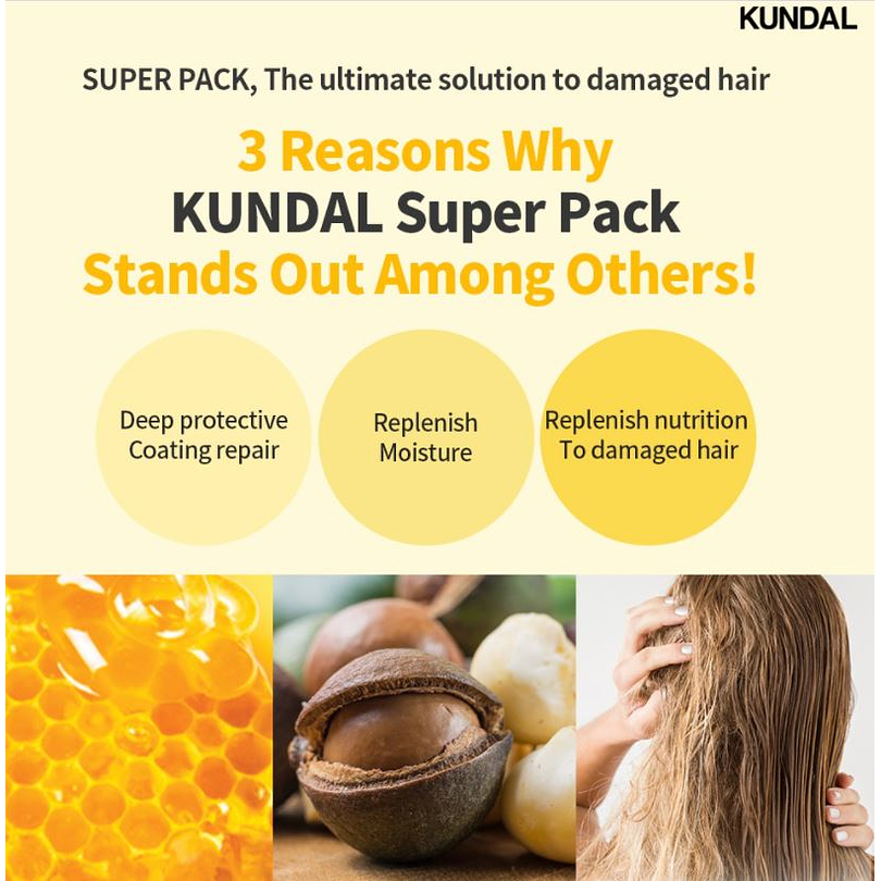 Premium Hair Clinic Super Pack (Kundal) - 258ml Mascarilla hidratante, reparadora y nutritiva para el cabello 2