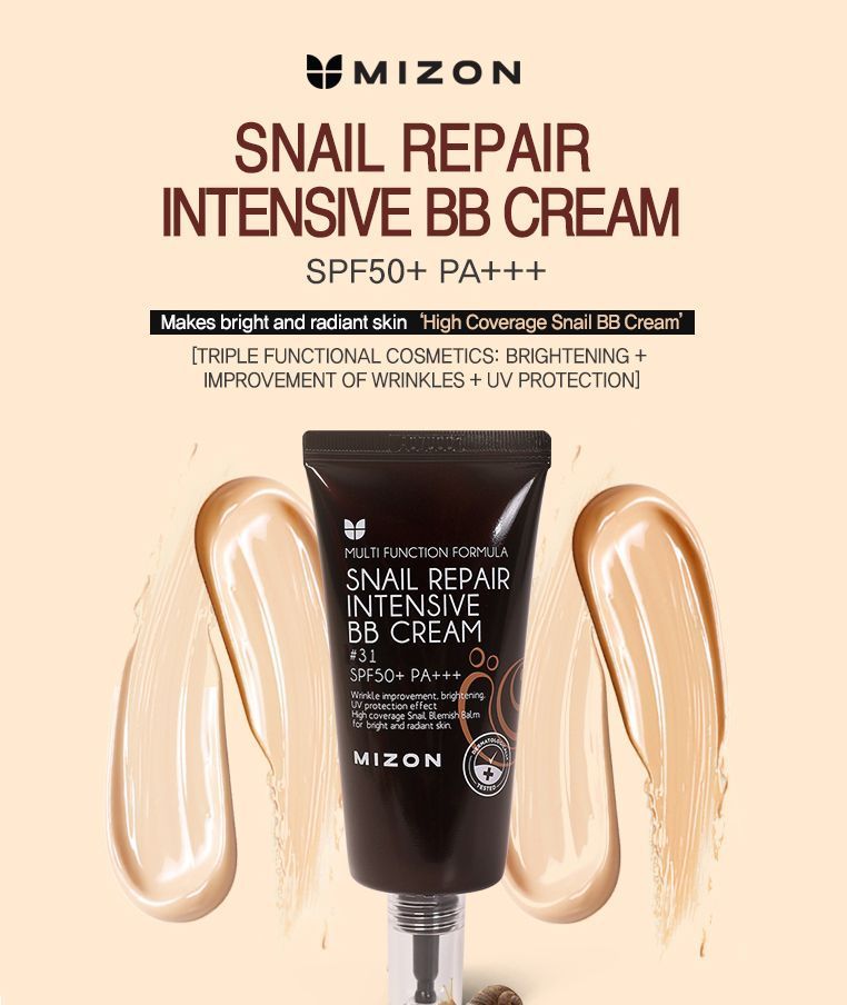 Snail Repair Intensive BB Cream SPF50 + PA +++ (Mizon) - 50 ml