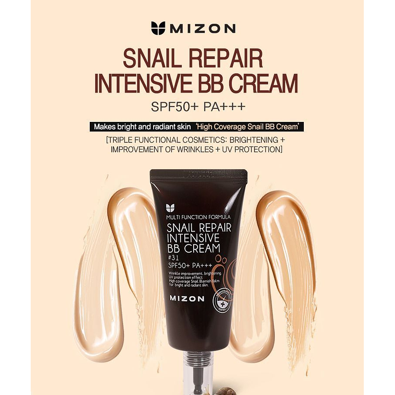 Snail Repair Intensive BB Cream SPF50 + PA +++ (Mizon) - 50 ml  1