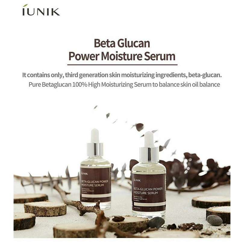 Beta Glucan Power Moisture Serum (IUNIK) -50ml Serum ultra hidratante 98% beta glucano 3