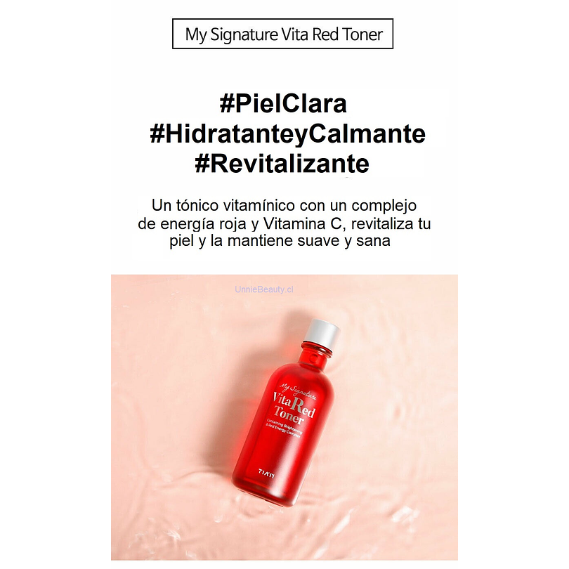 My Signature Vita Red Toner (TIAM) -130ml Tónico aclarante vitamina C y niacinamida 2