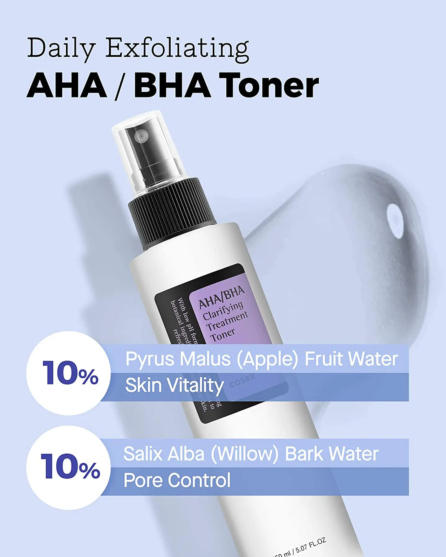 AHA/BHA Clarifying Treatment Toner (COSRX) - 150ml Tónico exfoliante, aclarante 2