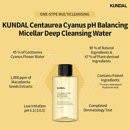 Centaurea Cyanus pH Balancing Micellar Cleansing Water (Kundal) - 500ml 