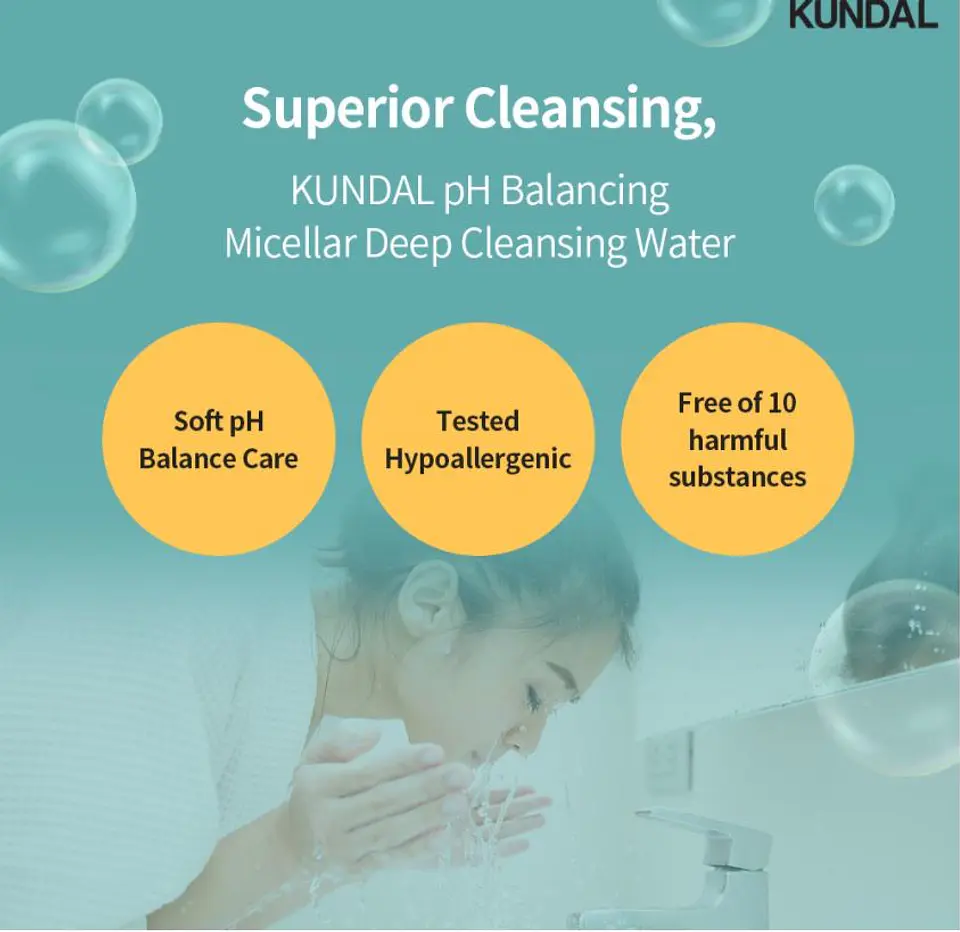 Centaurea Cyanus pH Balancing Micellar Cleansing Water (Kundal) - 500ml  5