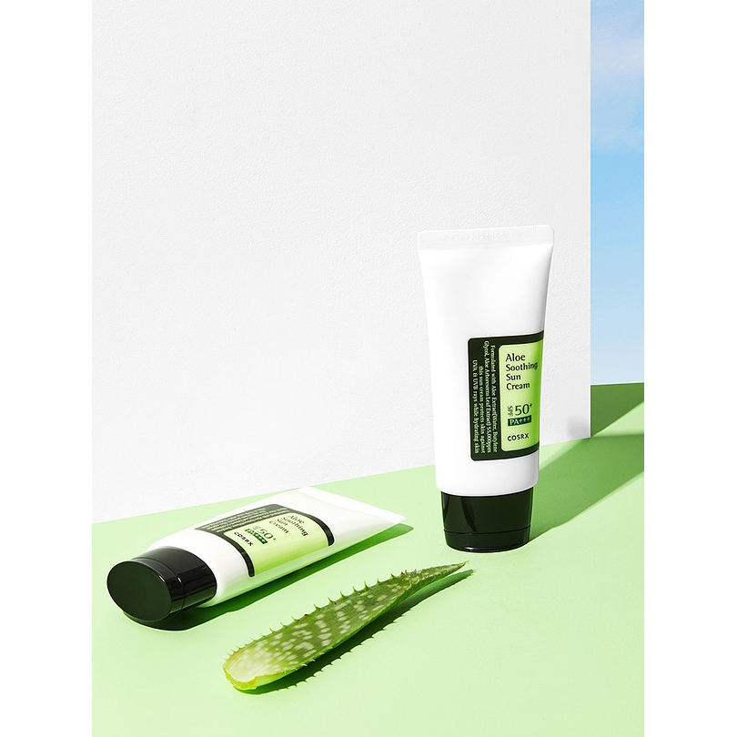 Aloe Soothing Sun Cream SPF50+/PA+++ (COSRX) - 50ml Protector solar aloe vera pieles sensibles 7