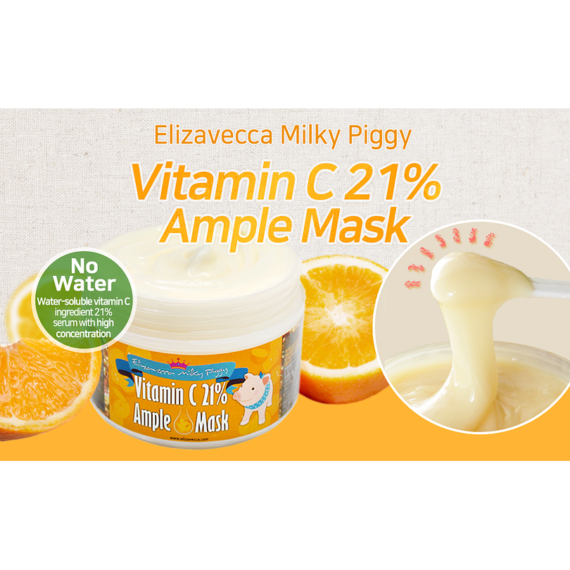 Milky Piggy Vitamin c 21% Ample Mask (Elizavecca) Crema 21% vitamina C 1