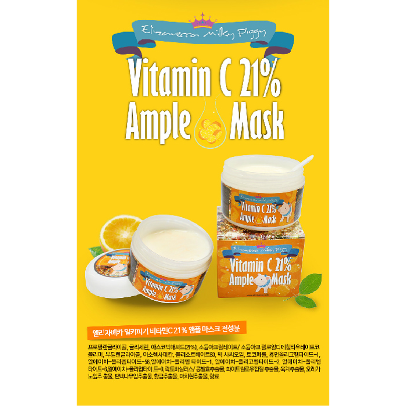 Milky Piggy Vitamin c 21% Ample Mask (Elizavecca) Crema 21% vitamina C 4