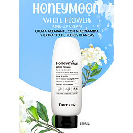 Honeymoon White Flower Tone-Up Cream (Farm Stay) - 150ml Crema aclarante con niacinamida y extracto de flores blancas
