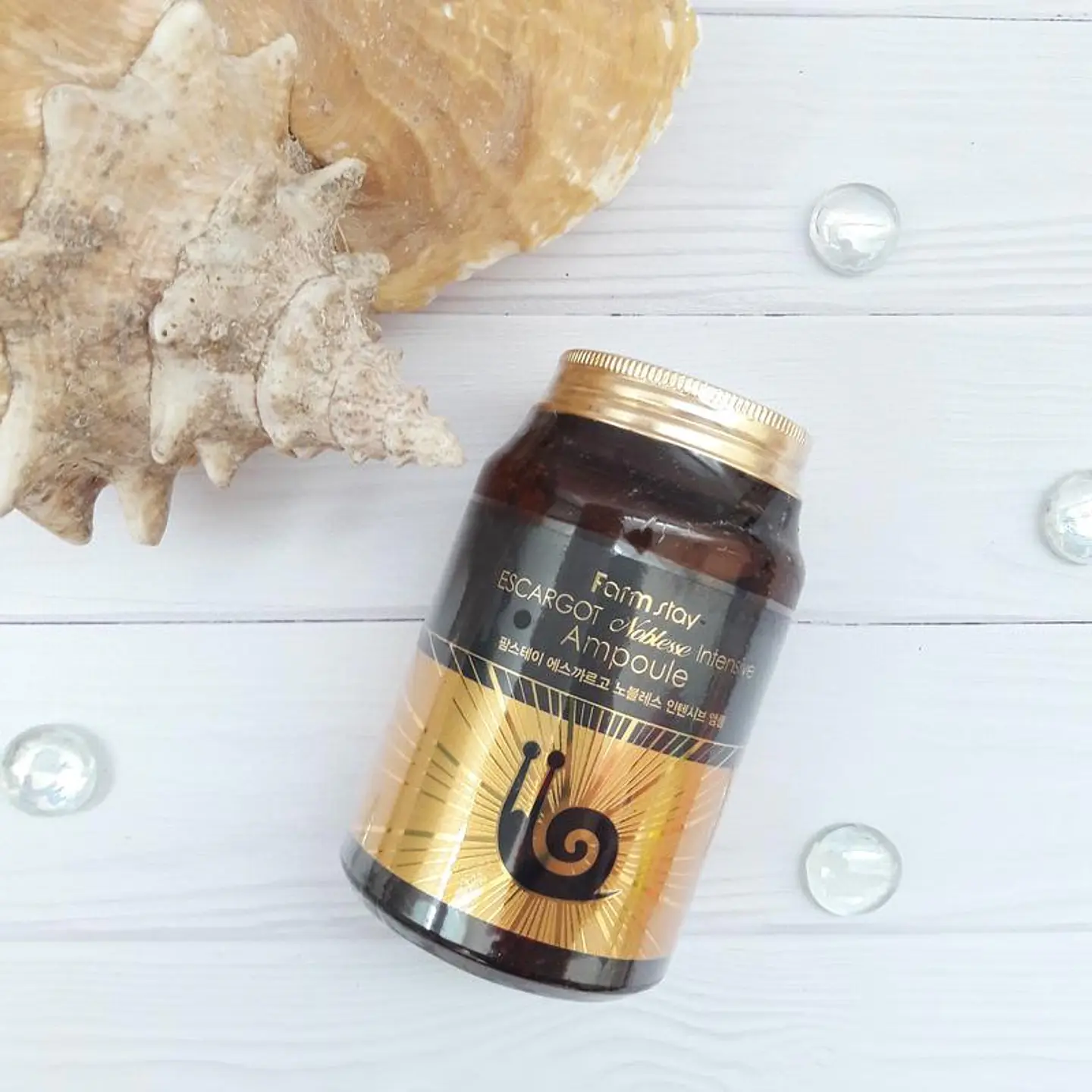 Escargot Noblese Intensive Ampoule (Farm Stay) - 250ml Serum baba caracol regenerador y cicatrizante 6