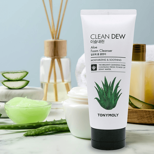 Clean Dew Aloe Foam Cleanser (TonyMoly) Espuma limpiadora 96% aloe vera 