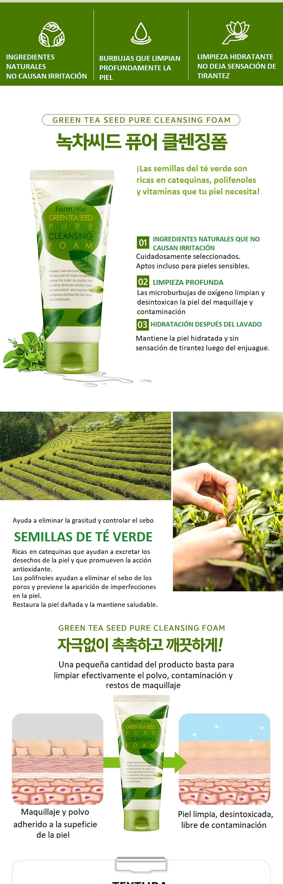 Pack Pieles Mixtas Espuma Limpiadora + Tónico + Crema (Farm Stay) 7