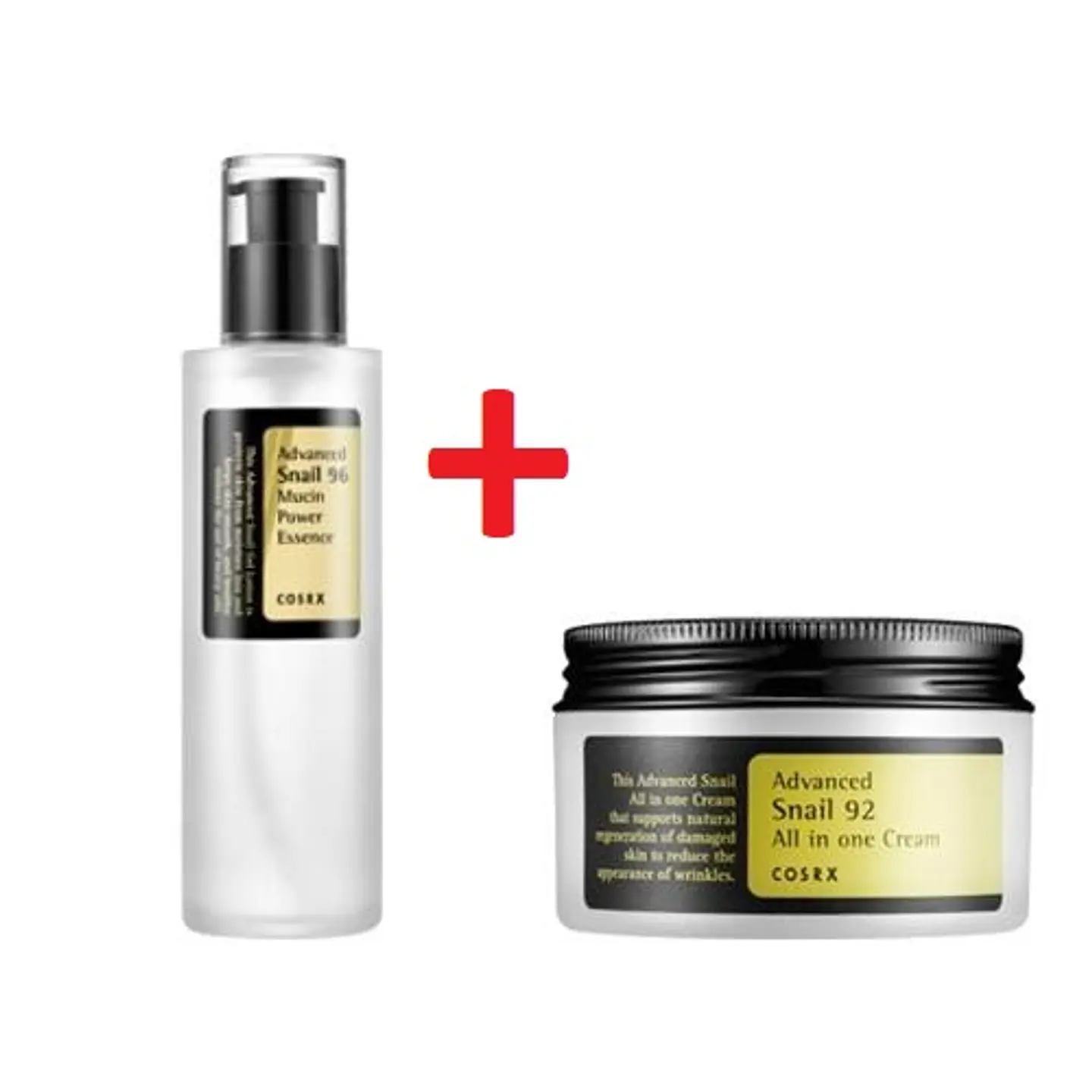 Pack Baba de Caracol Esencia 96% 100ml + Crema 92% 100ml (COSRX)  1