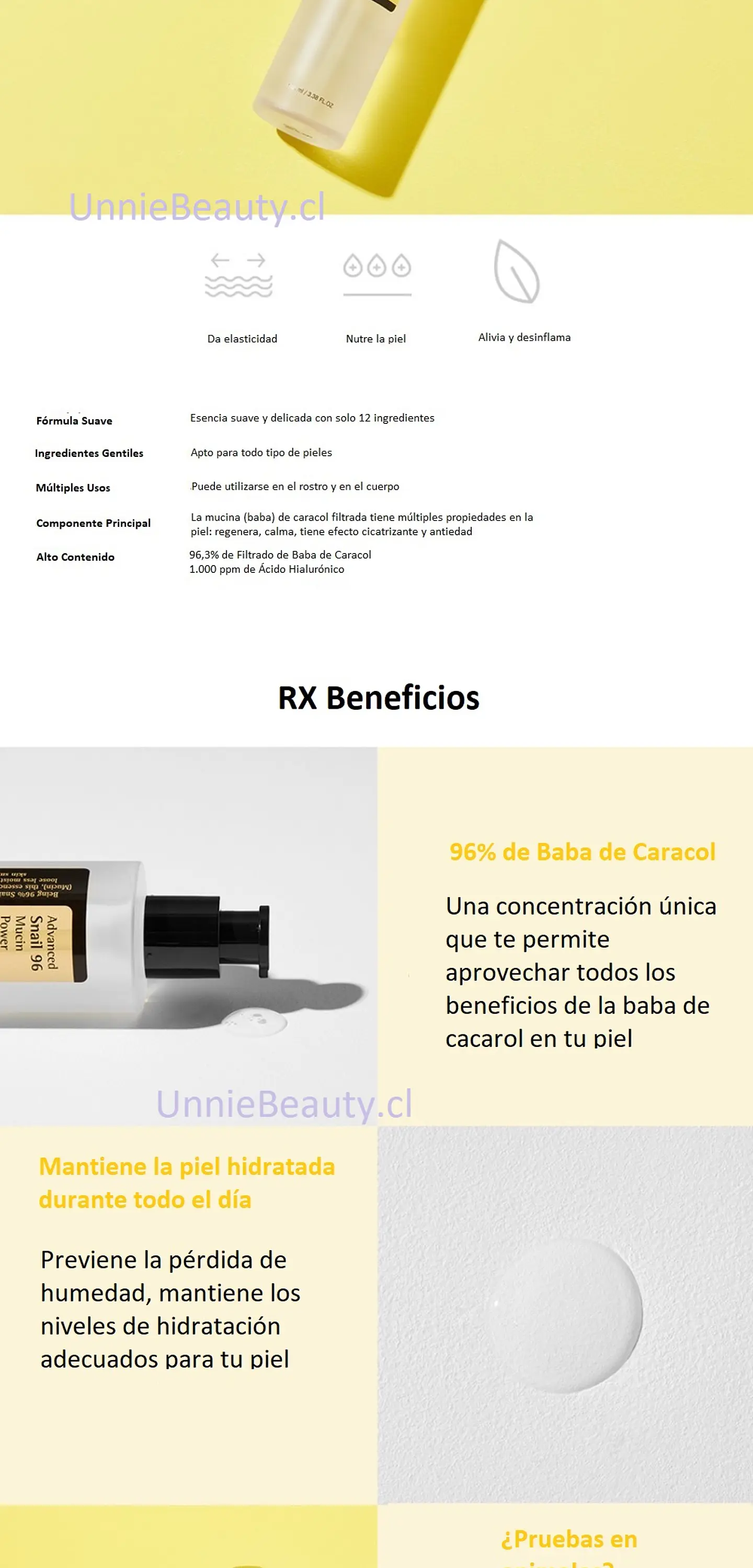 Pack Baba de Caracol Esencia 96% 100ml + Crema 92% 100ml (COSRX)  9