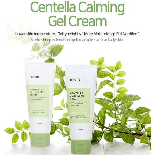 Centella Calming Gel Cream (iUNIK) - 60ml Crema calmante 70% centella asiática anti acné