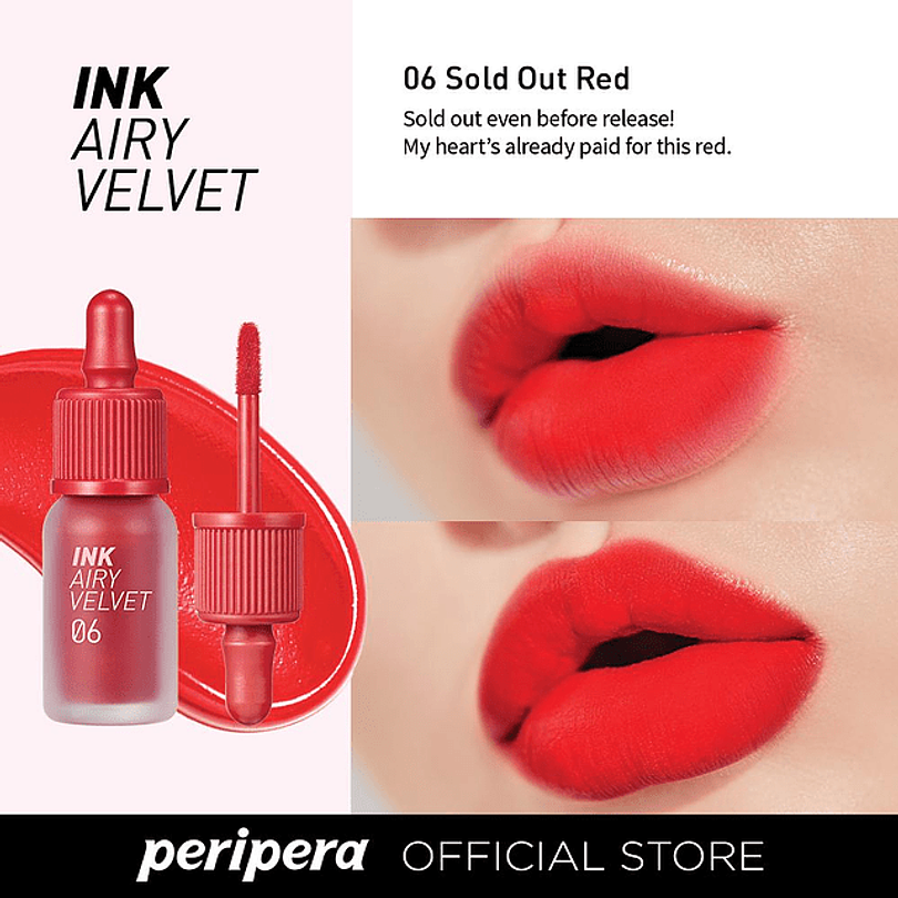 Tintes para labios Ink Velvet - Normal, Airy, Nude (Peripera) -8ml 15