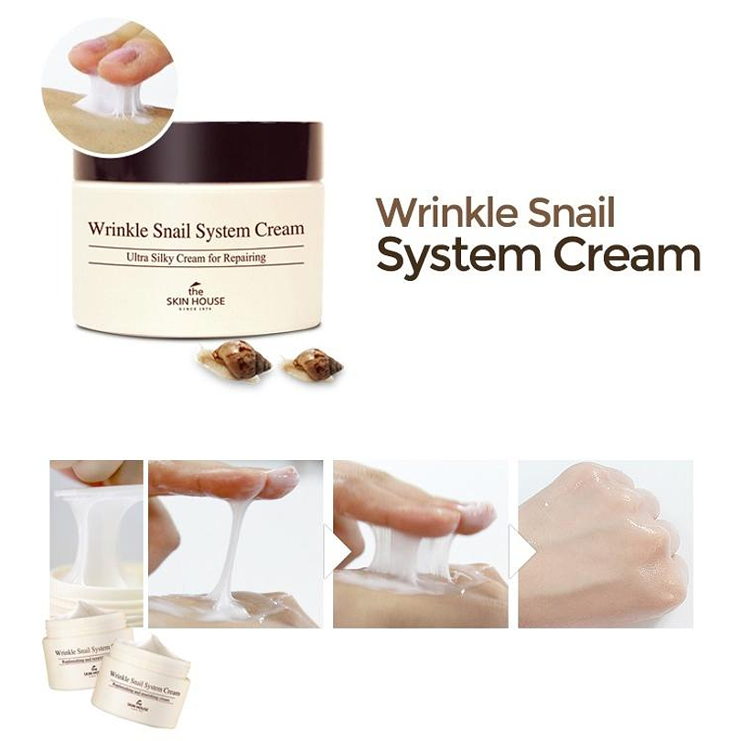 Wrinkle Snail System Cream (The Skin House) - 50 o 100 ml Crema regeneradora baba de caracol 2