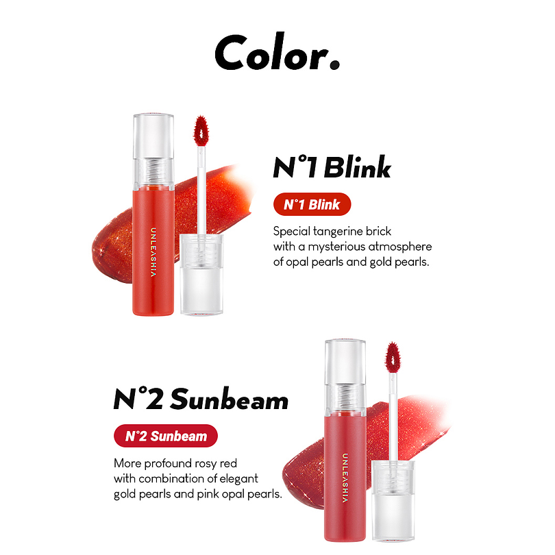 Non-sticky dazzle Tint (Unleashia) - Tintes de labios con glitter 4