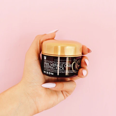 Snail Wrinkle Care Sleeping Pack (Mizon) -80ml Crema nocturna reparadora anti arrugas 