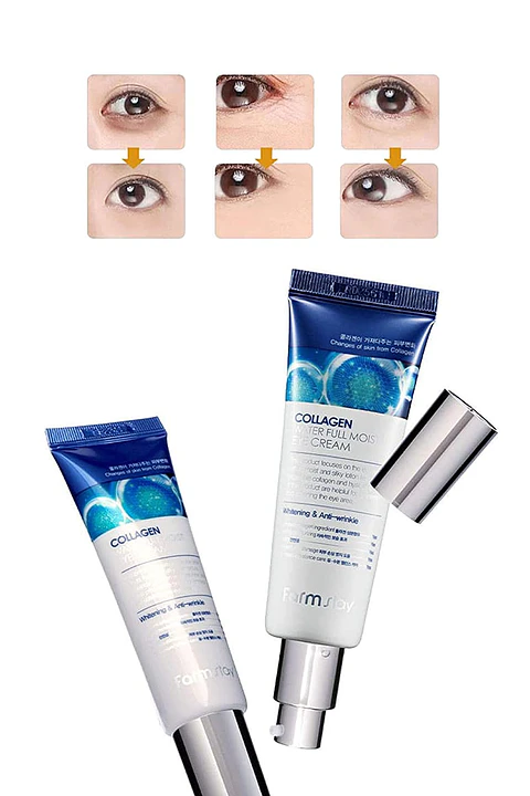 Collagen Water Full Moist Eye Cream (Farm Stay) -50ml Crema contorno de ojos antiedad
