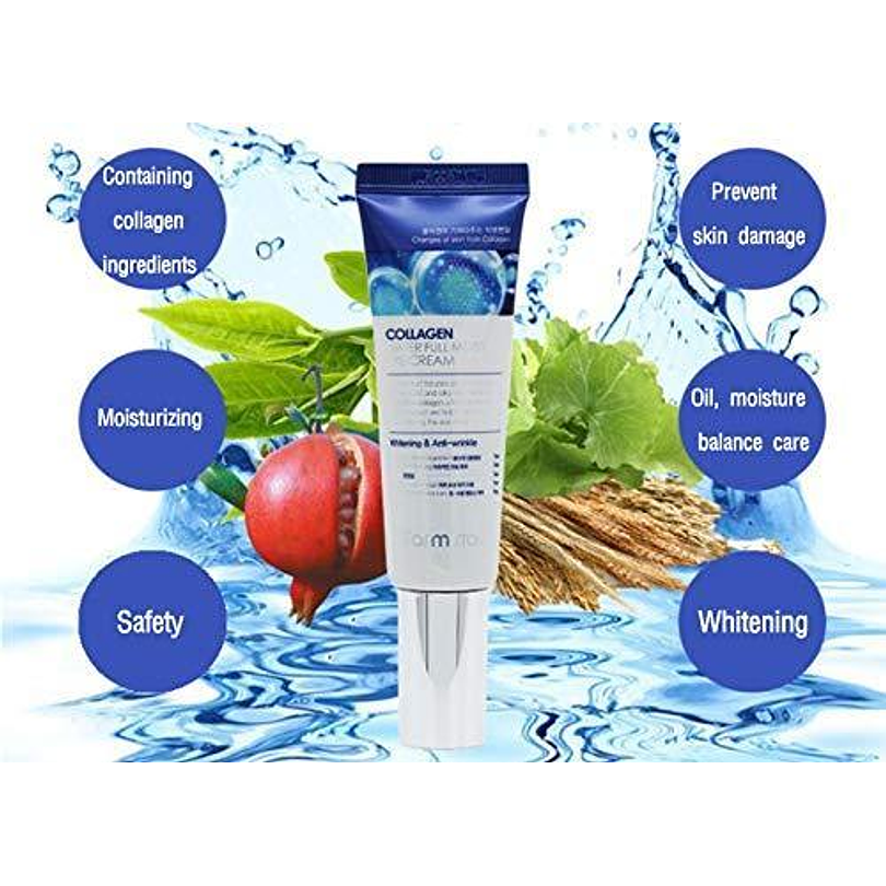 Collagen Water Full Moist Eye Cream (Farm Stay) -50ml Crema contorno de ojos antiedad 7