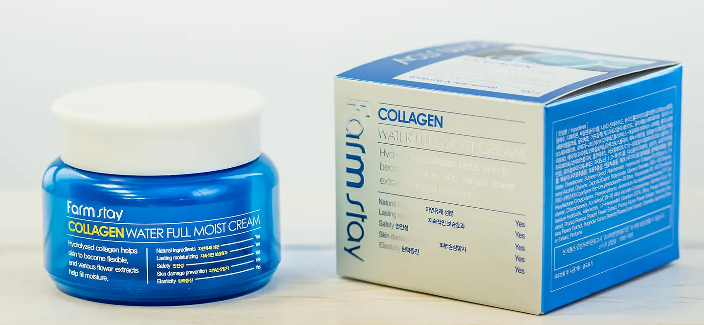 Collagen Water Full Moist Cream (Farm Stay) - 100ml Crema antiedad con colágeno y ácido hialurónico 5