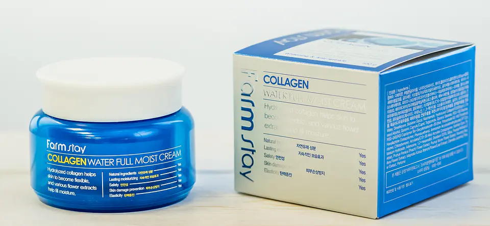 Collagen Water Full Moist Cream (Farm Stay) - 100ml Crema antiedad con colágeno y ácido hialurónico 5