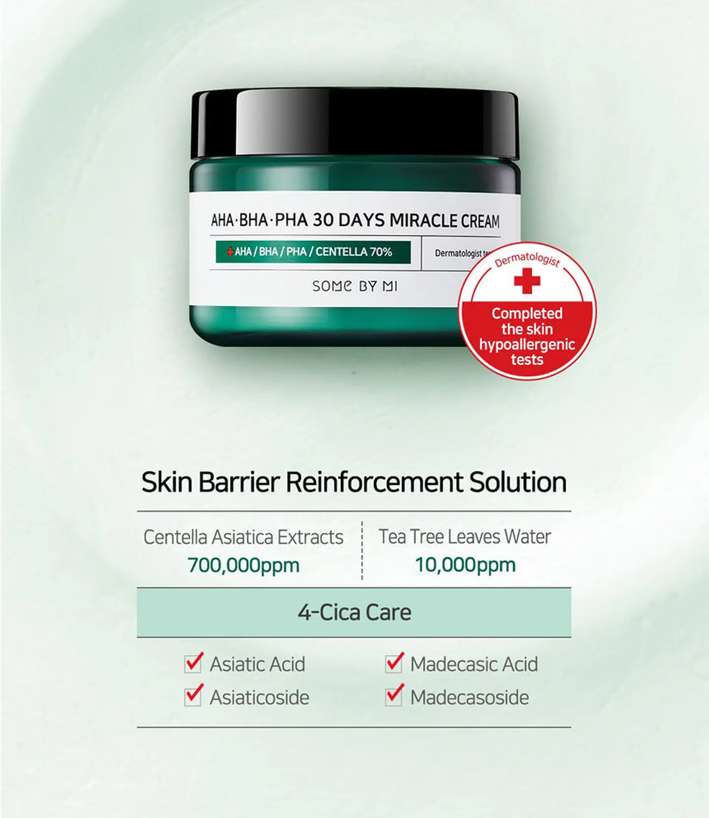 AHA BHA PHA 30 Days Miracle Cream (Some By Mi) - 60ml Crema anti acné y grasitud 4