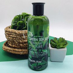 76 Green Tea Seed Premium Moisture Emulsion (Farm Stay) - 350ml Emulsión rostro y cuerpo