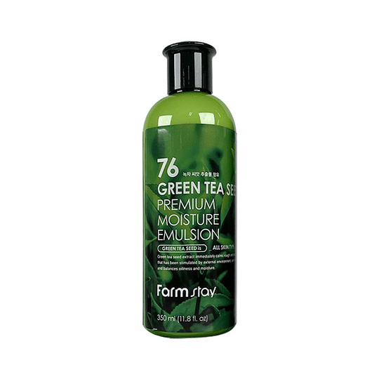 76 Green Tea Seed Premium Moisture Emulsion (Farm Stay) - 350ml Emulsión rostro y cuerpo