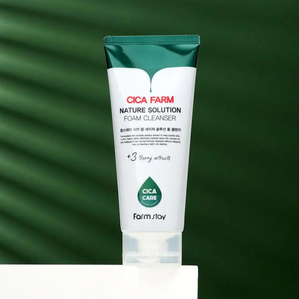Cica Farm Nature Solution Cleansing Foam (Farm Stay) - 180ml Espuma limpiadora pieles sensibles, rosácea 5