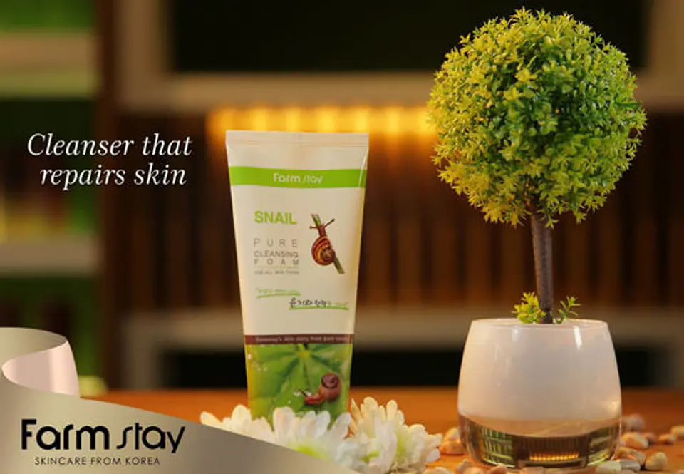 Snail Pure Cleansing Foam (Farm Stay) - Espuma Limpiadora Baba de Caracol 4