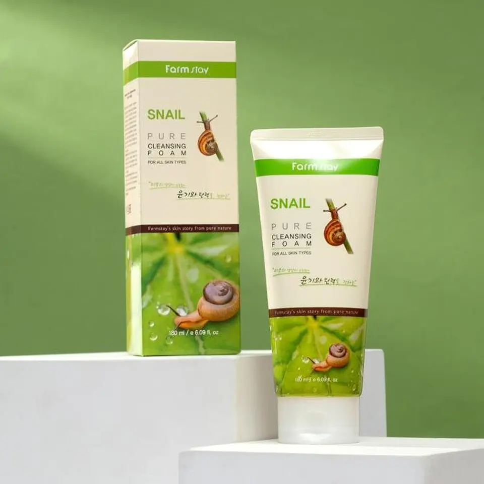 Snail Pure Cleansing Foam (Farm Stay) - Espuma Limpiadora Baba de Caracol 7