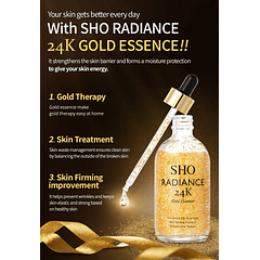 Radiance 24K Gold Essence (SHO) - 100ml Serum antiedad de lujo ácido hialurónico y oro