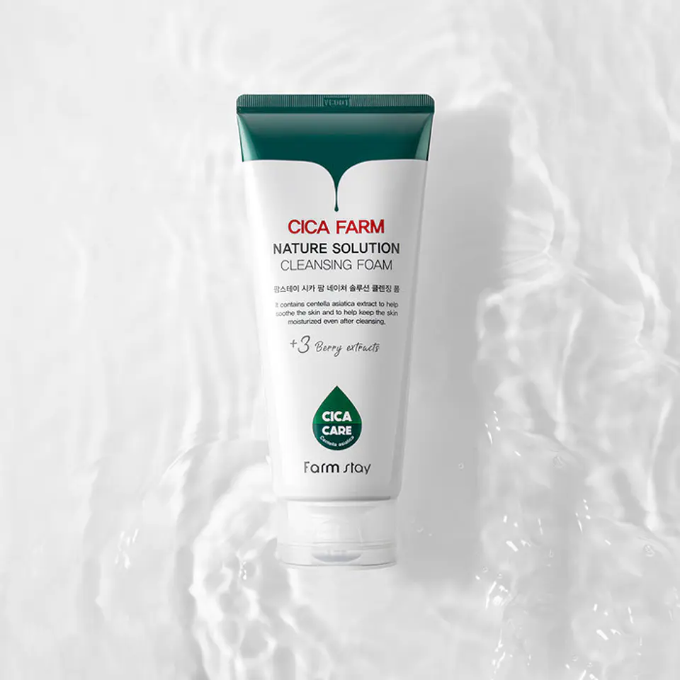 Cica Farm Nature Solution Cleansing Foam (Farm Stay) - 180ml Espuma limpiadora pieles sensibles, rosácea 7