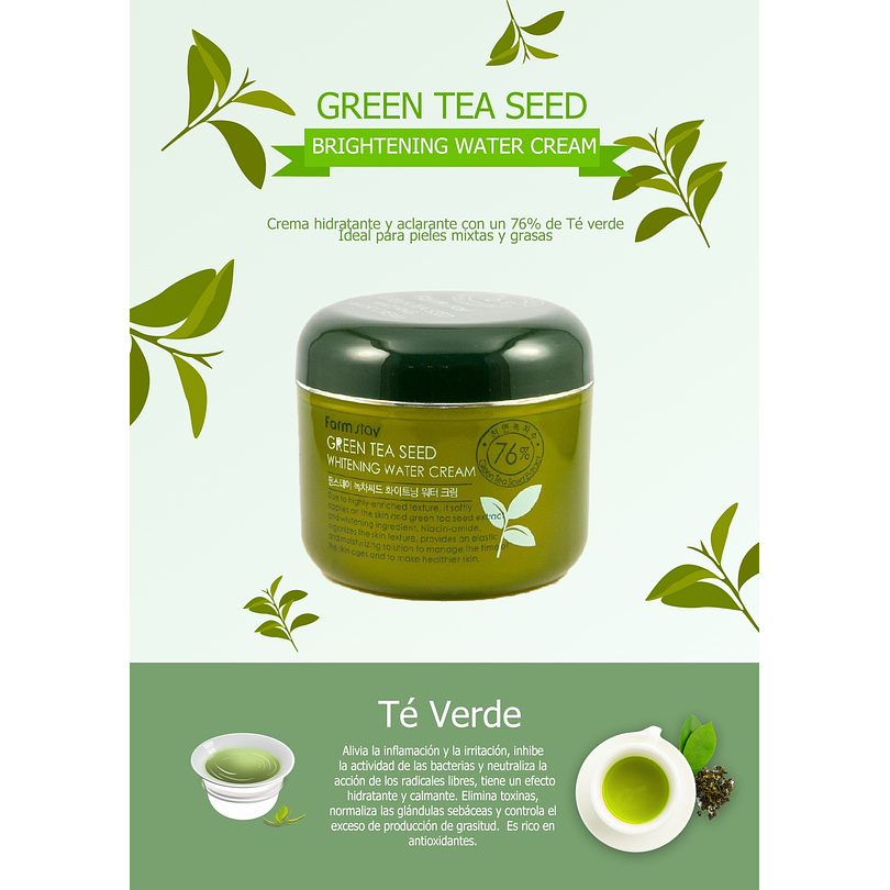 Pack Té Verde Espuma Limpiadora + Crema 3