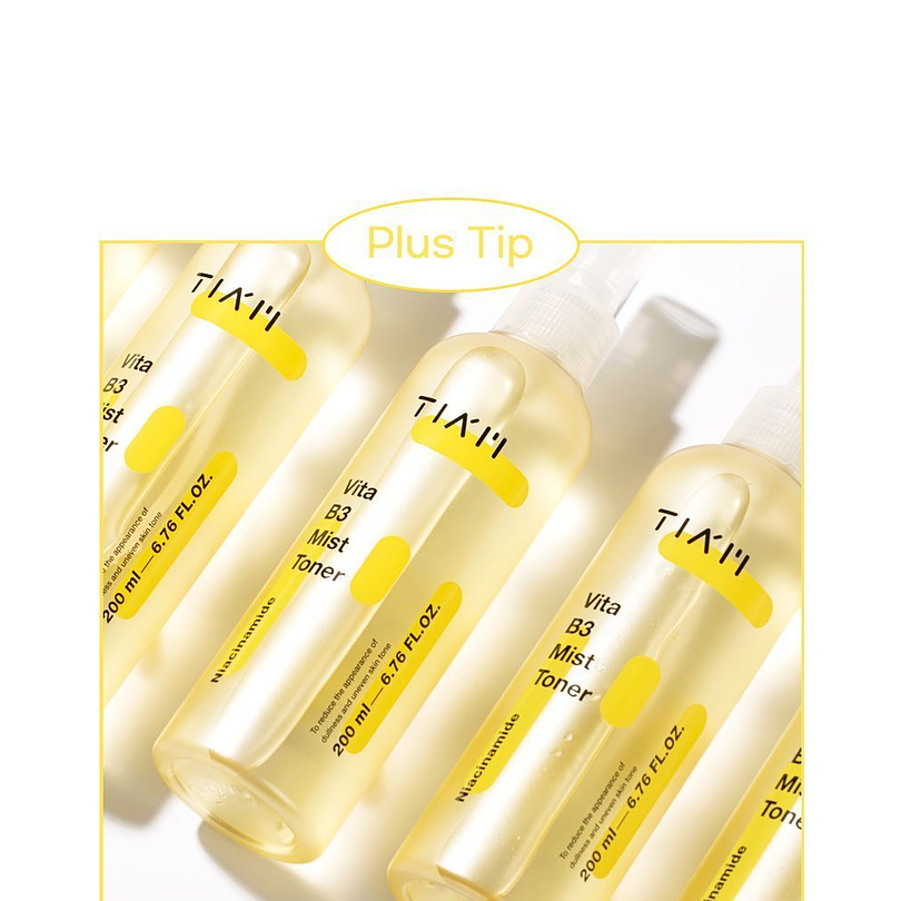 Vita B3 Mist Toner (TIAM) - 200ml Tónico aclarante con 3% Niacinamida y Vitamina C 5