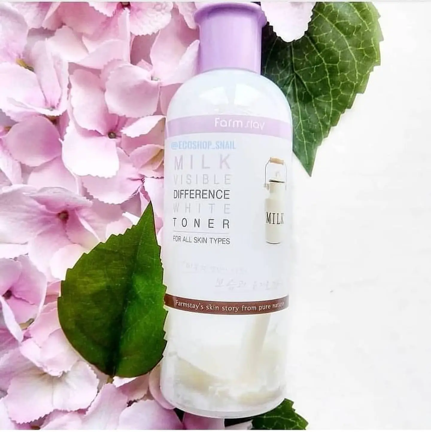Milk Visible Difference Moisture Toner (Farm Stay) -350 ml Tónico aclarante y nutritivo de leche 6