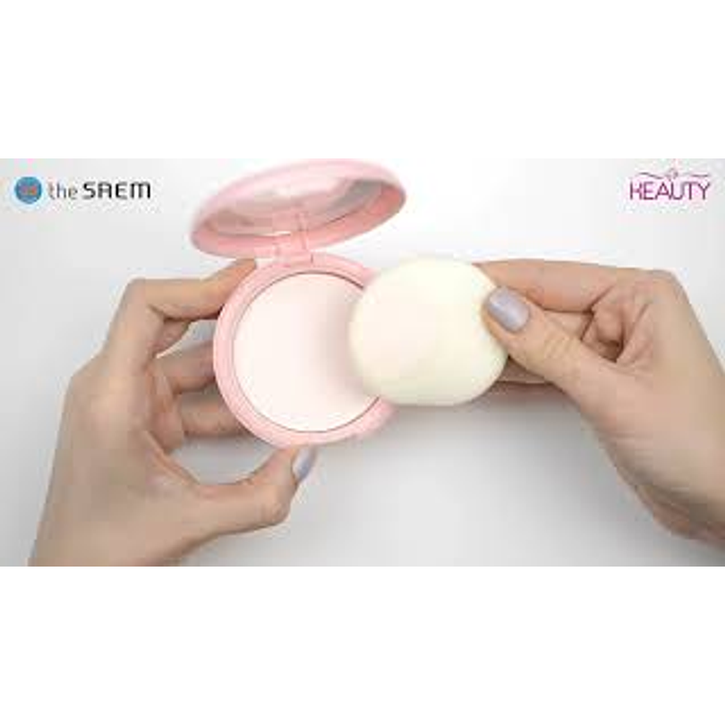 Perfect Pore Pact Pink (The Saem)  Polvo compacto matificante pieles irritadas 4