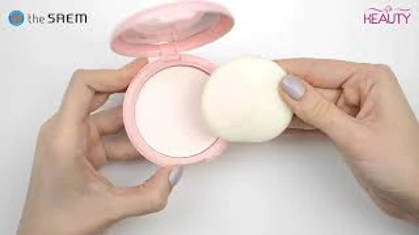 Perfect Pore Pact Pink (The Saem)  Polvo compacto matificante pieles irritadas 4