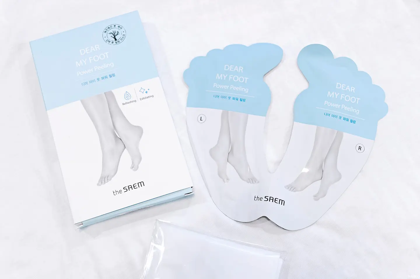 Dear My Foot Power Peeling (The Saem) - Mascarillas para pies exfoliantes 4
