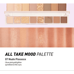 All Take Mood Palette 07 Nude Flexxxx  (Peripera) -Paleta de sombras de ojos