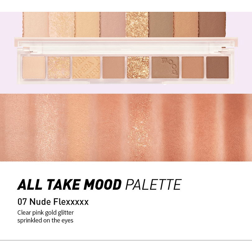 All Take Mood Palette 07 Nude Flexxxx  (Peripera) -Paleta de sombras de ojos 1