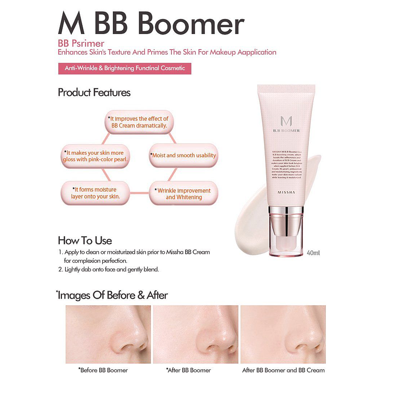 M BB Boomer (Missha) -40ml Primer Pre Base 1